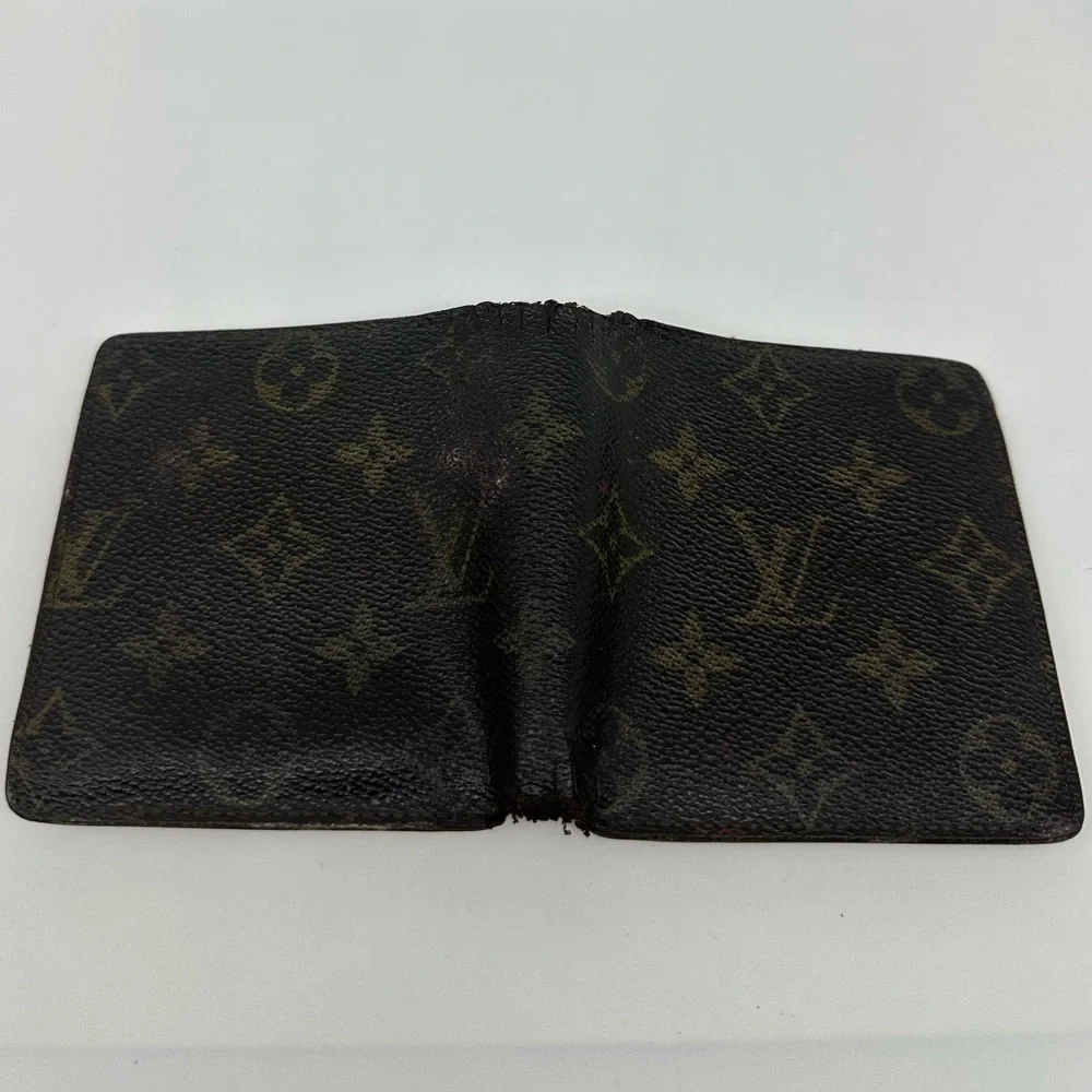 Authentic Men's Louis Vuitton Bifold Wallet Snap Coin Pocket Vintage Elegance